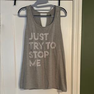 C9 by Champion Gray Sleeveless Activewear Top with Motivational Print